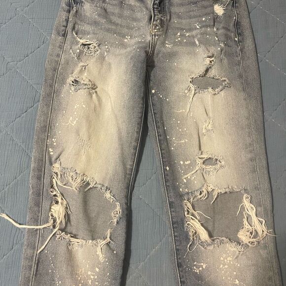 Kancan Destroyed Distressed Denim Jeans 3/25 - Picture 4 of 8